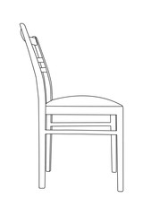 A chair with a soft seat. eps10 vector stock illustration