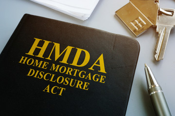 Home Mortgage Disclosure Act HMDA on the desk. - obrazy, fototapety, plakaty