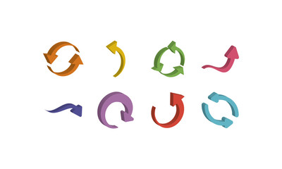 Isolated arrows icon set vector design