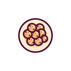Isolated cookies over table vector design
