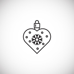 Christmas related toy icon outline on background for graphic and web design. Creative illustration concept symbol for web or mobile app