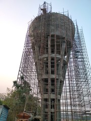 Water tank under construction