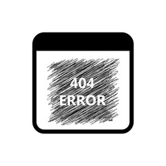 404 error icon. Web site page vector. Logo design element