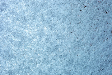 Frozen windscreen. Texture of snowy car window