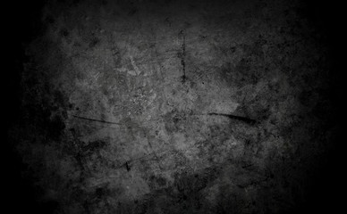 Old wall texture cement dark black gray  background abstract grey color design are light with white gradient background.