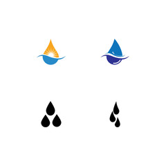 Set Water drop Logo Template vector