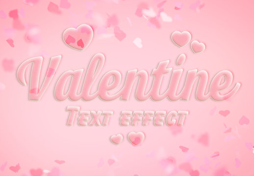 Valentine's Day Text Effect Mockup