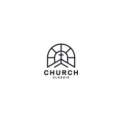 Classic Church Logo design template