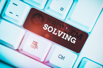 Handwriting text Problem Solving. Conceptual photo process of finding solutions to difficult or...
