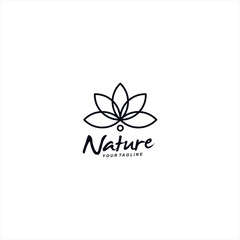 Flower Lotus Logo Design Vector Illustration Template Idea