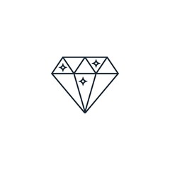 diamond creative icon. From Casino icons collection. Isolated diamond sign on white background