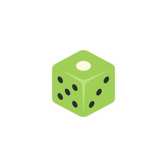dice creative icon. From Casino icons collection. Isolated dice sign on white background