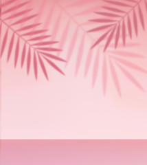Fototapeta na wymiar Background with shadow from palm leaves - 3D illustration