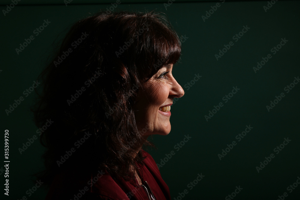 Canvas Prints Beautiful woman in front of a background