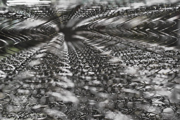 block of metal springs for mattress selective focus