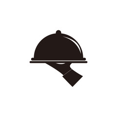 Serving food vector icon illustration sign