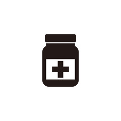 medicine bottle icon vector illustration sign