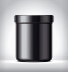 Plastic Jar on background. Matt surface version. 