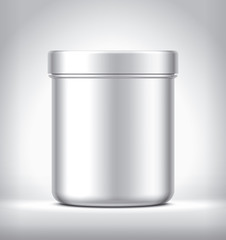 Plastic Jar on background. Matt surface version. 