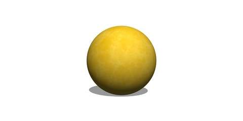 yellow ball isolated on white background