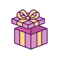 Gift design, happy birthday celebration decoration party festive and surprise theme Vector illustration