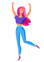 Illustration of dancing girl.