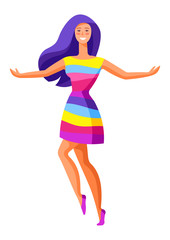 Illustration of dancing girl.