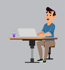 office worker character pose. Custom character for your design, video, animation or motion.