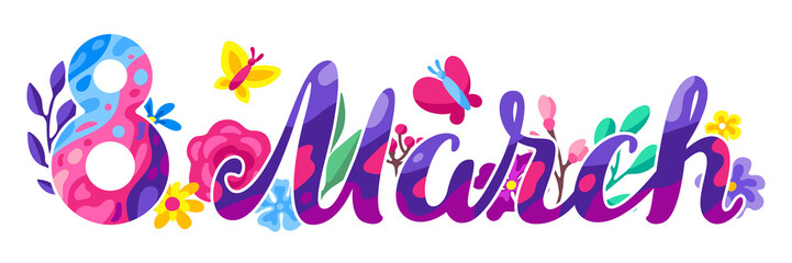 Greeting card for International Womens Day celebration.