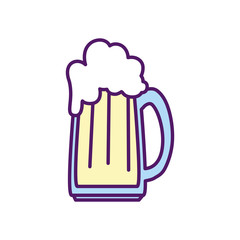 Beer glass design, Pub alcohol bar brewery drink ale and lager theme Vector illustration