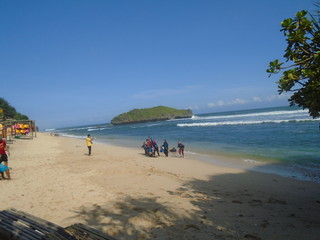 Fototapeta na wymiar Sadranan Beach - Wonosari - Indonesian