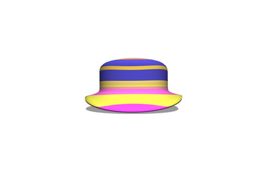 colorful hat isolated on white background