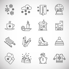 Winter related icon on background for graphic and web design. Simple illustration. Internet concept symbol for website button or mobile app