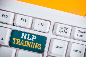 Word writing text Nlp Training. Business photo showcasing the study of the structure of subjective...