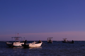 Naklejka premium botes en el mar