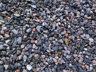 Close up of small stones as nature background.
