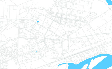 Dzerzhinsk, Russia bright vector map