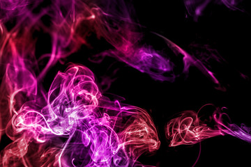 colorful smoke on dark background.abstract background from smoke