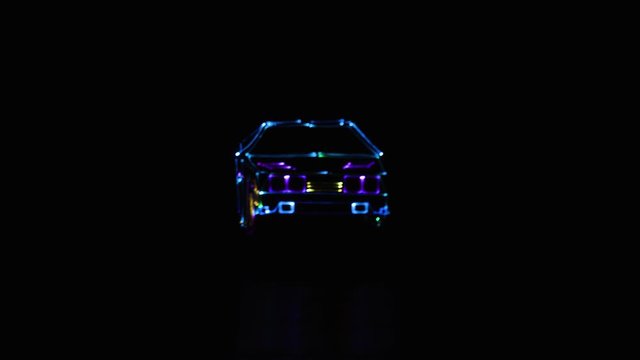 Doc in LED costume creates a time machine