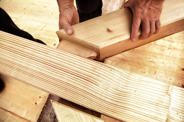 Carpenter at Work, Assembling Wooden Components