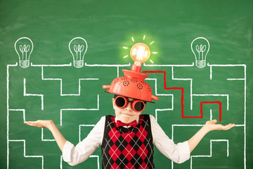 Bright new idea concept. Back to school
