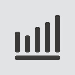 statistics icon isolated of flat style. Vector illustration.