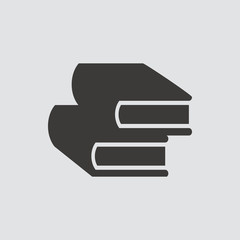 Book icon isolated of flat style. Vector illustration.