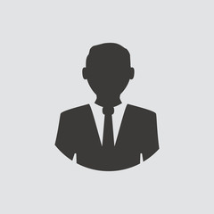 Businessman Icon isolated of flat style. Vector illustration.