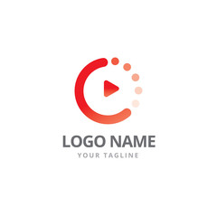 Video Play Modern Logo Design