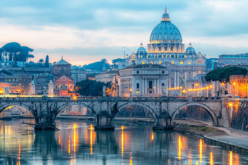 Fototapeta na wymiar Rome Vatican Classic River View