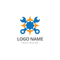 Mechanical Gear Modern Logo Design