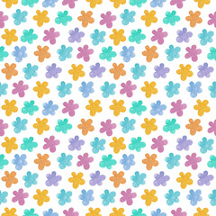 Watercolor seamless pattern with spots on a white background, hand drawing, raster illustration. Endless texture for wrapping paper, textile, fabric.