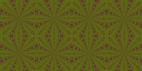 seamless pattern with flowers and leaves