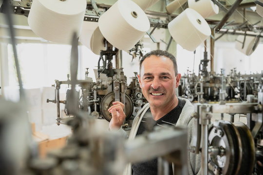 Portrait of the owner of a circular knitting mill